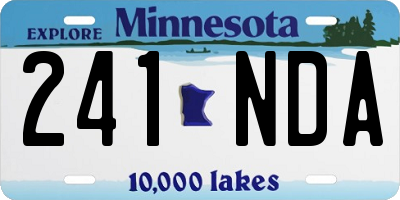 MN license plate 241NDA