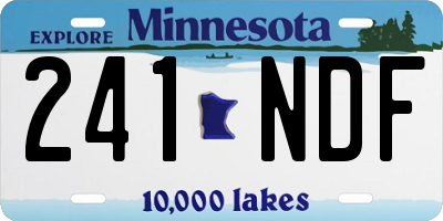 MN license plate 241NDF
