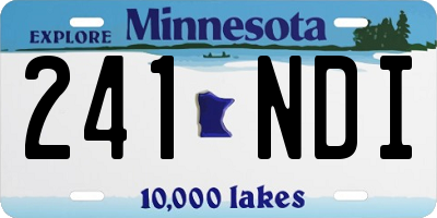 MN license plate 241NDI