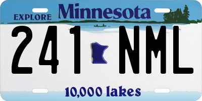 MN license plate 241NML