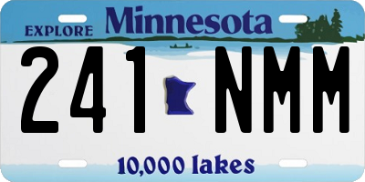 MN license plate 241NMM