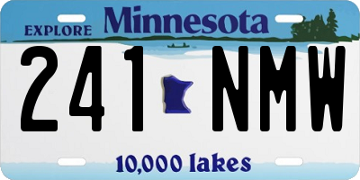 MN license plate 241NMW