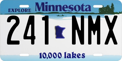 MN license plate 241NMX