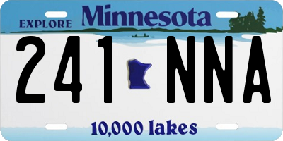 MN license plate 241NNA
