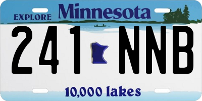 MN license plate 241NNB