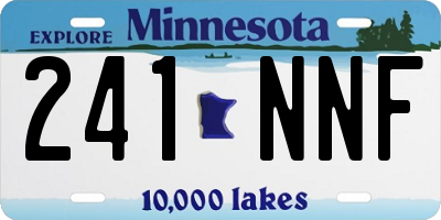 MN license plate 241NNF