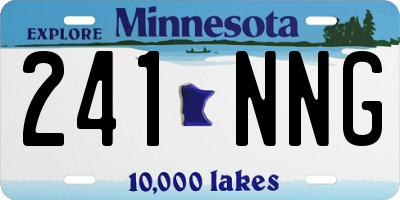 MN license plate 241NNG