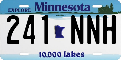 MN license plate 241NNH