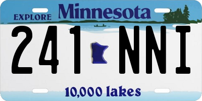 MN license plate 241NNI
