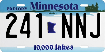 MN license plate 241NNJ