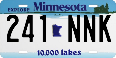MN license plate 241NNK