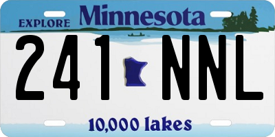 MN license plate 241NNL