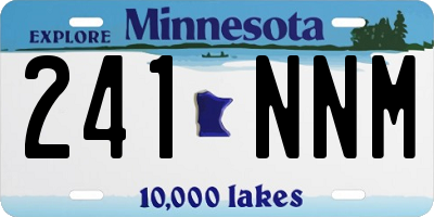 MN license plate 241NNM