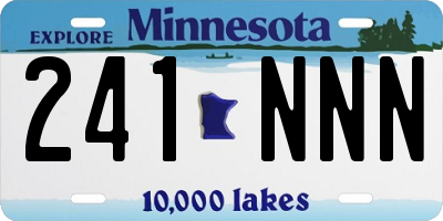 MN license plate 241NNN