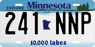 MN license plate 241NNP