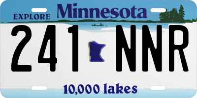 MN license plate 241NNR