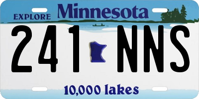 MN license plate 241NNS