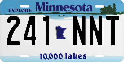 MN license plate 241NNT