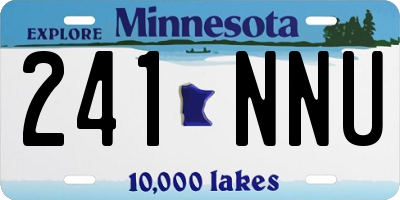 MN license plate 241NNU