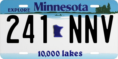 MN license plate 241NNV