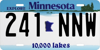 MN license plate 241NNW