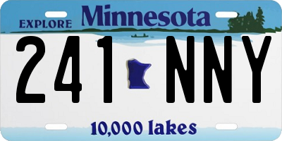 MN license plate 241NNY