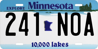 MN license plate 241NOA