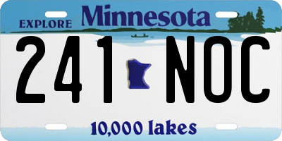 MN license plate 241NOC