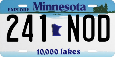 MN license plate 241NOD