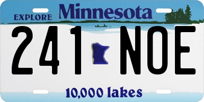 MN license plate 241NOE