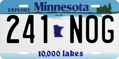MN license plate 241NOG