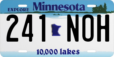 MN license plate 241NOH