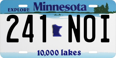 MN license plate 241NOI
