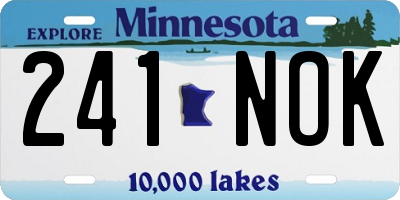 MN license plate 241NOK