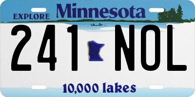 MN license plate 241NOL