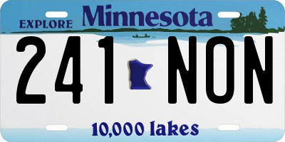 MN license plate 241NON