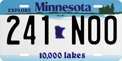 MN license plate 241NOO