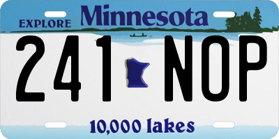 MN license plate 241NOP