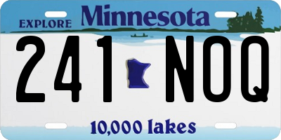 MN license plate 241NOQ