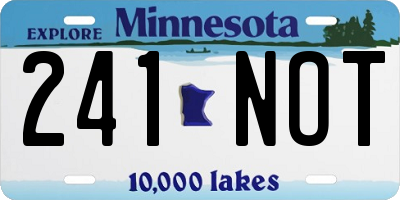 MN license plate 241NOT