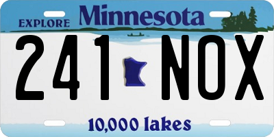 MN license plate 241NOX
