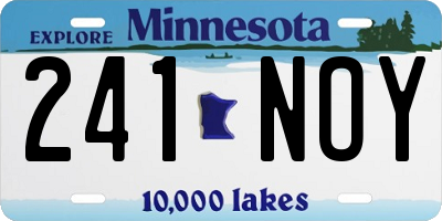 MN license plate 241NOY