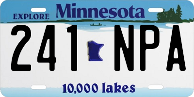 MN license plate 241NPA