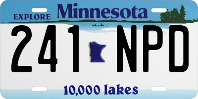 MN license plate 241NPD