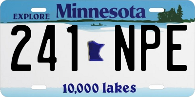 MN license plate 241NPE