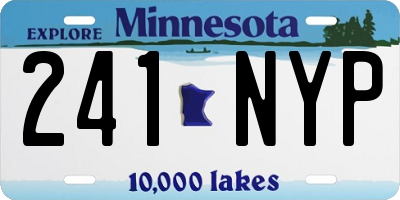 MN license plate 241NYP