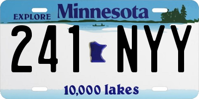 MN license plate 241NYY