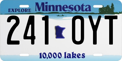 MN license plate 241OYT