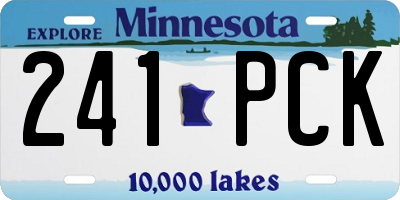 MN license plate 241PCK