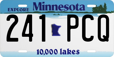MN license plate 241PCQ